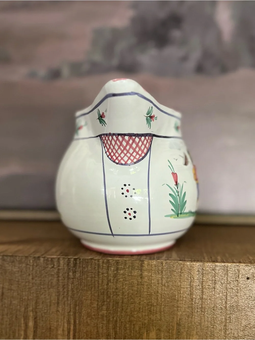 Vintage Sberna Deruta Italian Majolica Hand-Painted Pitcher Williams-Sonoma